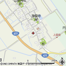 滋賀県東近江市上麻生町90周辺の地図