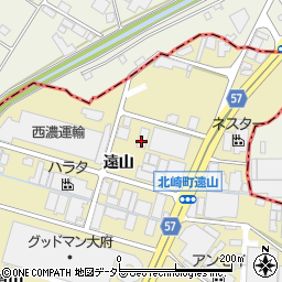 愛知県大府市北崎町遠山周辺の地図