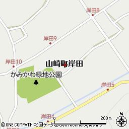兵庫県宍粟市山崎町岸田周辺の地図