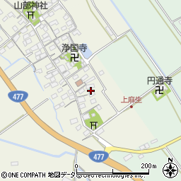 滋賀県東近江市上麻生町52周辺の地図