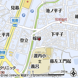 愛知県東海市荒尾町嫁田周辺の地図