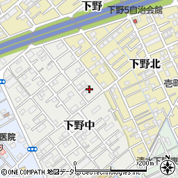 静岡県静岡市清水区下野中15-10周辺の地図