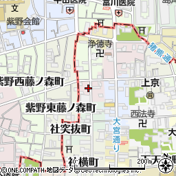 京都府京都市上京区西若宮南半町周辺の地図