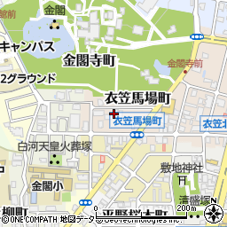 京都府京都市北区衣笠馬場町周辺の地図