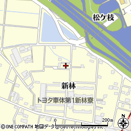愛知県刈谷市東境町新林周辺の地図