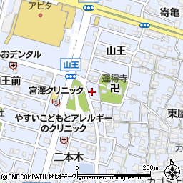 愛知県東海市荒尾町西屋敷122周辺の地図