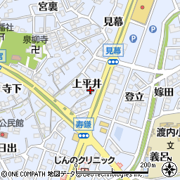 愛知県東海市荒尾町上平井周辺の地図