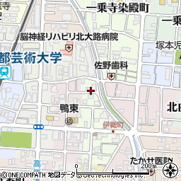 京都府京都市左京区田中東高原町周辺の地図