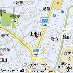 愛知県東海市荒尾町（上平井）周辺の地図