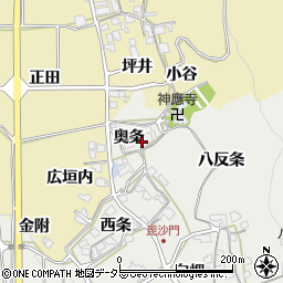 京都府亀岡市千歳町毘沙門（奥条）周辺の地図