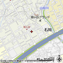 静岡県静岡市清水区蜂ヶ谷97-2周辺の地図
