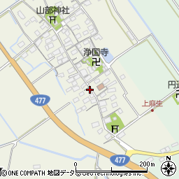 滋賀県東近江市上麻生町95周辺の地図