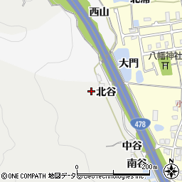 京都府亀岡市大井町土田北谷周辺の地図