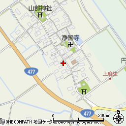滋賀県東近江市上麻生町94周辺の地図