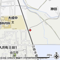 京都府亀岡市大井町土田（北嶋）周辺の地図