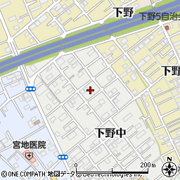 静岡県静岡市清水区下野中17周辺の地図