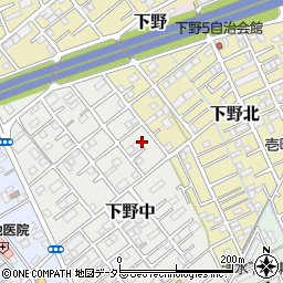 静岡県静岡市清水区下野中15-12周辺の地図