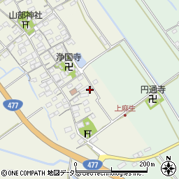 滋賀県東近江市上麻生町50周辺の地図