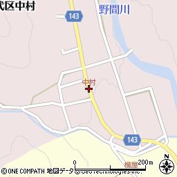 中村周辺の地図