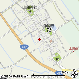 滋賀県東近江市上麻生町102周辺の地図