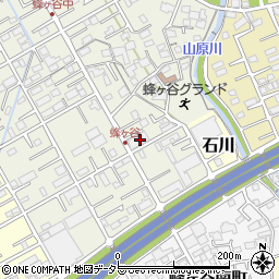 静岡県静岡市清水区蜂ヶ谷183-2周辺の地図