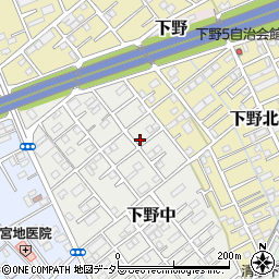 静岡県静岡市清水区下野中16-6周辺の地図