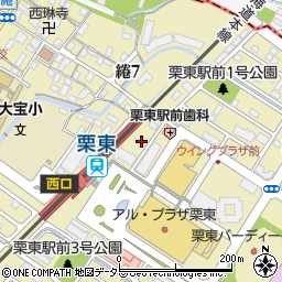 ＫＦ－Ｐａｒｋ栗東駅前駐車場周辺の地図
