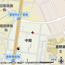 愛知県豊田市鴛鴨町（中原）周辺の地図