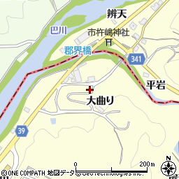 愛知県岡崎市桑原町大曲り49周辺の地図