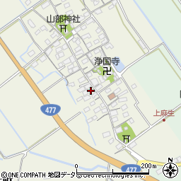 滋賀県東近江市上麻生町101周辺の地図