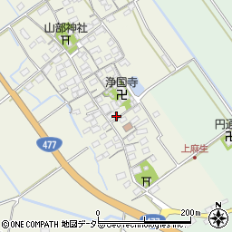 滋賀県東近江市上麻生町100周辺の地図