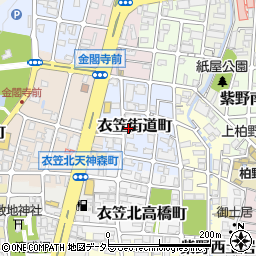 京都府京都市北区衣笠街道町周辺の地図