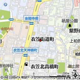 京都府京都市北区衣笠街道町周辺の地図