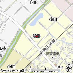 愛知県豊田市中町鴻掛周辺の地図