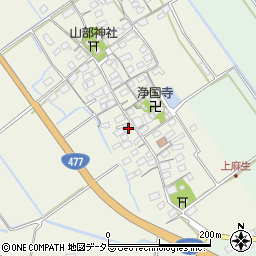 滋賀県東近江市上麻生町103周辺の地図