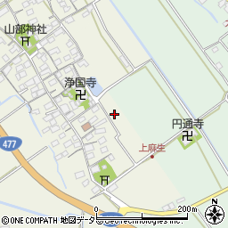 滋賀県東近江市上麻生町38周辺の地図