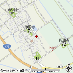 滋賀県東近江市上麻生町44周辺の地図