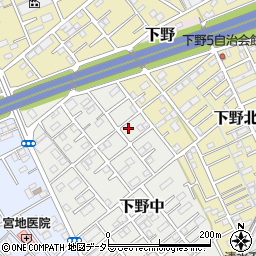 静岡県静岡市清水区下野中16-9周辺の地図
