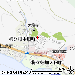 京都府京都市右京区梅ケ畑高鼻町周辺の地図
