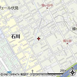 静岡県静岡市清水区蜂ヶ谷207周辺の地図