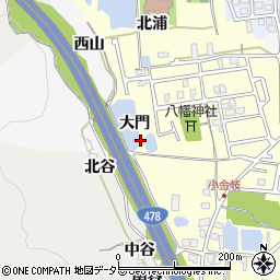 京都府亀岡市大井町小金岐大門周辺の地図