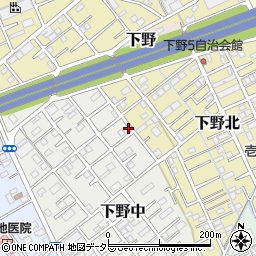 静岡県静岡市清水区下野中16-1周辺の地図