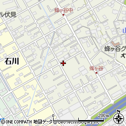 静岡県静岡市清水区蜂ヶ谷145-2周辺の地図