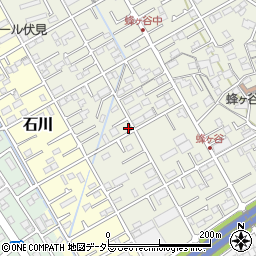 静岡県静岡市清水区蜂ヶ谷207-2周辺の地図