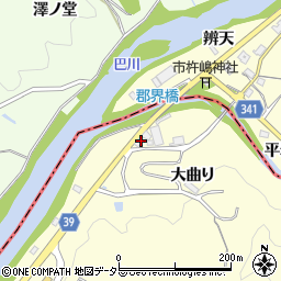 愛知県岡崎市桑原町大曲り周辺の地図