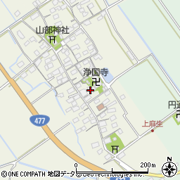 滋賀県東近江市上麻生町108周辺の地図