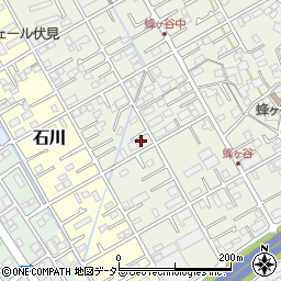 静岡県静岡市清水区蜂ヶ谷207-4周辺の地図
