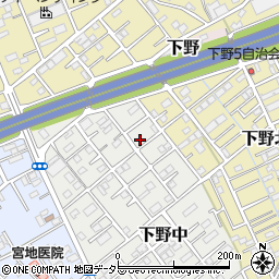 静岡県静岡市清水区下野中18-4周辺の地図