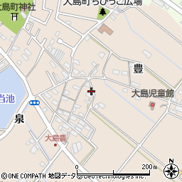 愛知県豊田市大島町豊周辺の地図