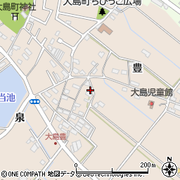 愛知県豊田市大島町（豊）周辺の地図